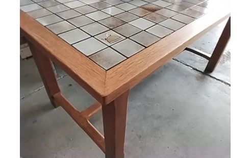 TABLE CHENE CARRELAGE 152X82 2 ALLONGES