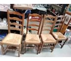 4 CHAISES BOISERIE PAILLEES