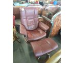 FAUTEUIL RELAX STRESSLESS CUIR BORDEAUX