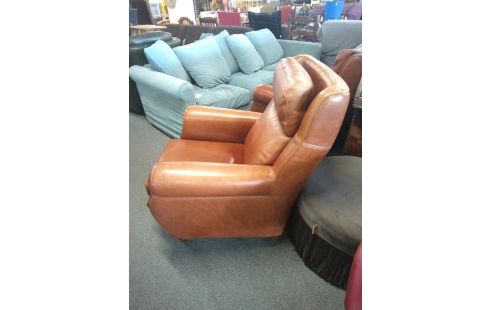 FAUTEUIL CUIR HAVANE
