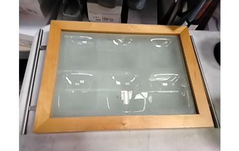 PLATEAU DÉJEUNER VERRE BOIS