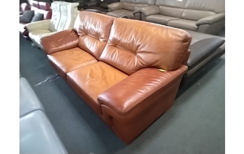CANAPE 3 PLACES CUIR MARRON