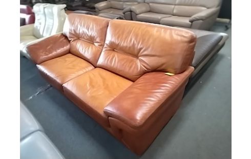 CANAPE 3 PLACES CUIR MARRON