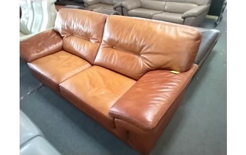 CANAPE 3 PLACES CUIR MARRON