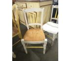 4 CHAISES PEINTE CRÈME