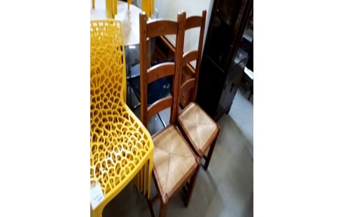 CHAISE BOIS ET PAILLE