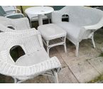 SALON EN ROTIN BLANC