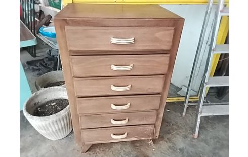 COMMODE 6 TIROIRS BOIS