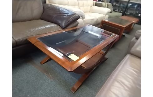 TABLE BASSE BOIS ET VERRE