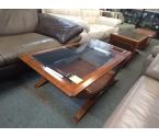 TABLE BASSE BOIS ET VERRE