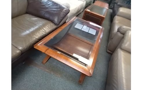 TABLE BASSE BOIS ET VERRE