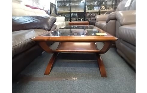 TABLE BASSE BOIS ET VERRE