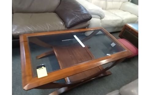 TABLE BASSE BOIS ET VERRE