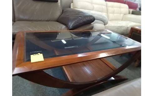 TABLE BASSE BOIS ET VERRE