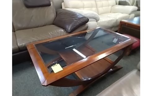 TABLE BASSE BOIS ET VERRE