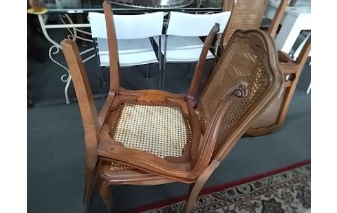 CHAISE CANNEE LOT DE 6
