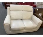 CANAPE CUIR 2 PLACES ECRU