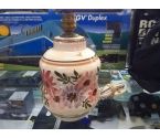 PIED DE LAMPE MOTIF FLEURS