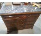COMMODE 4T DESSUS MARBRE NOIR