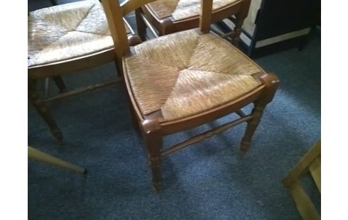 LOT DE 3 CHAISES PAILLEES