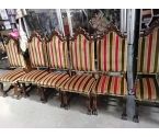 6 CHAISES VELOURS STYLE CHÂTELAIN