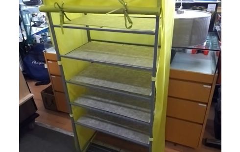 ETAGERE METAL AVEC TISSU VERT