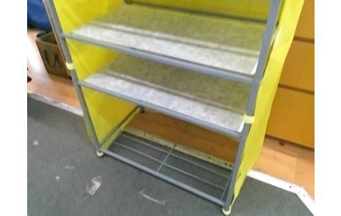ETAGERE METAL AVEC TISSU VERT