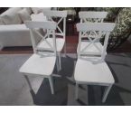 4 CHAISES BOIS BLANCHES