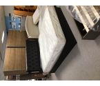 LIT BOXSPRING COFFRE NEUF SIMILI NOIR 180X200 + MATELAS