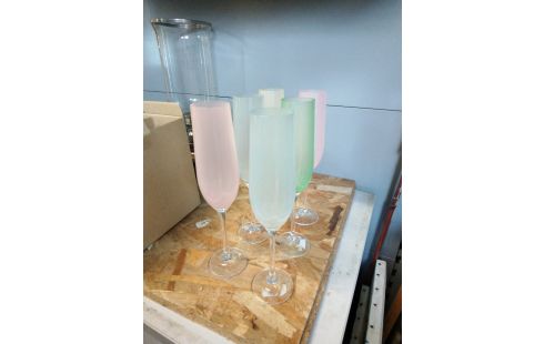 FLUTE A CHAMPAGNE COULEURS X6