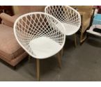 FAUTEUIL MODERNE PLASTIQUE BLANC