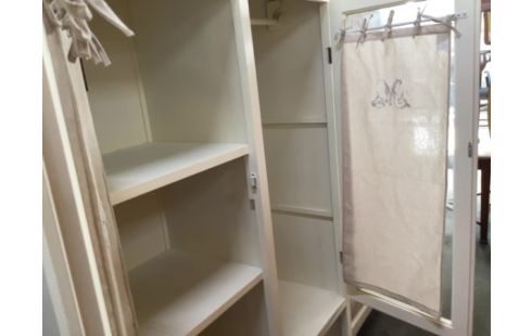 ARMOIRE PENDERIE ET RAYONS MODERNE BLANCHE