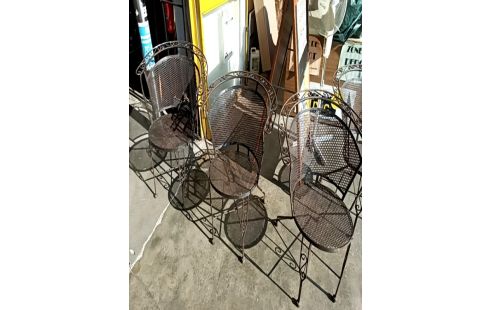FAUTEUIL FER FORGÉ LE LOT DE 4