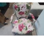 FAUTEUIL DE STYLE TISSU FLEURI
