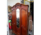 ARMOIRE 3 PORTES + CLE MERISIER