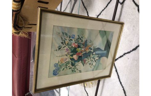AQUARELLE SIGNEE FLEURS