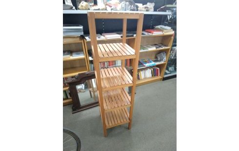 COLONNE ETAGERE BOIS EXOTIQUE