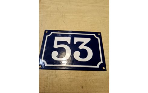 PLAQUE EMAILLEE NUMÉRO