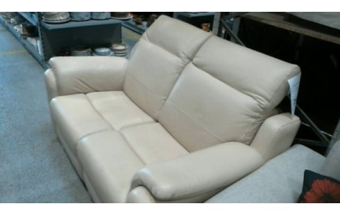 CANAPE CUIR BEIGE