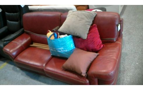 SOFA LEDER ROT