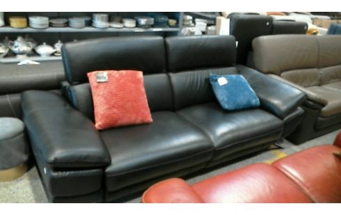 SOFA LEDER SCHWARZ