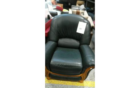 FAUTEUIL CUIR VERT RELAX