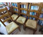 LOT DE 6 CHAISES PAILLEES