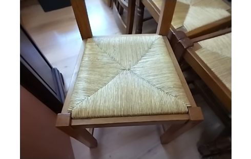 LOT DE 6 CHAISES PAILLEES