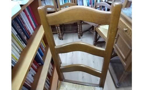 LOT DE 6 CHAISES PAILLEES