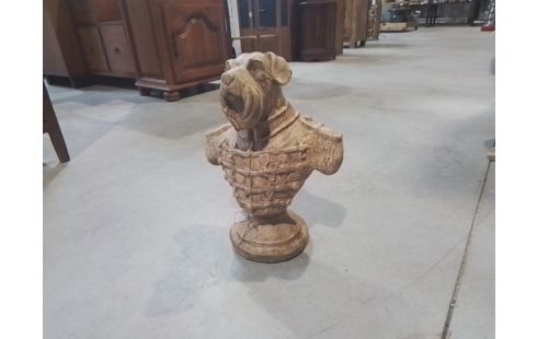 SCULPTURE BUSTE CHIEN