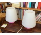 LAMPE MODERNE ROSE ET BLANCHE