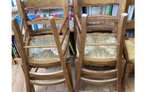 CHAISE PAILLÉE X4