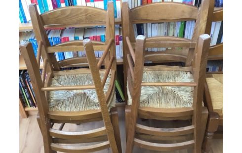 CHAISE PAILLÉE X4