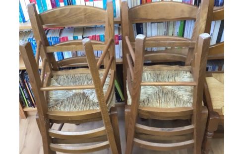 CHAISE PAILLÉE X4